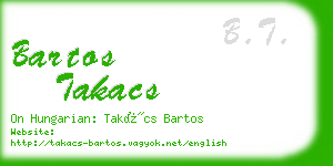 bartos takacs business card